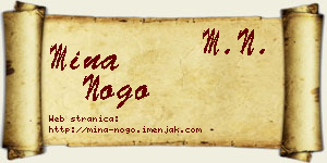 Mina Nogo vizit kartica